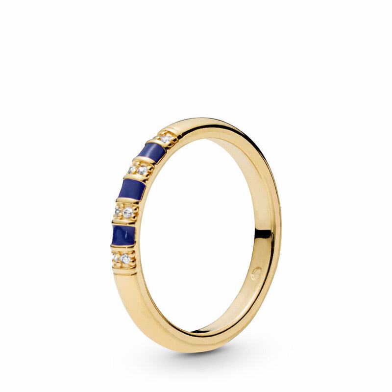 Pandora Shine™ Exotic Stones & Stripes Stackable Ring NZ Sale, 18ct Gold Plated (574829-RKE)